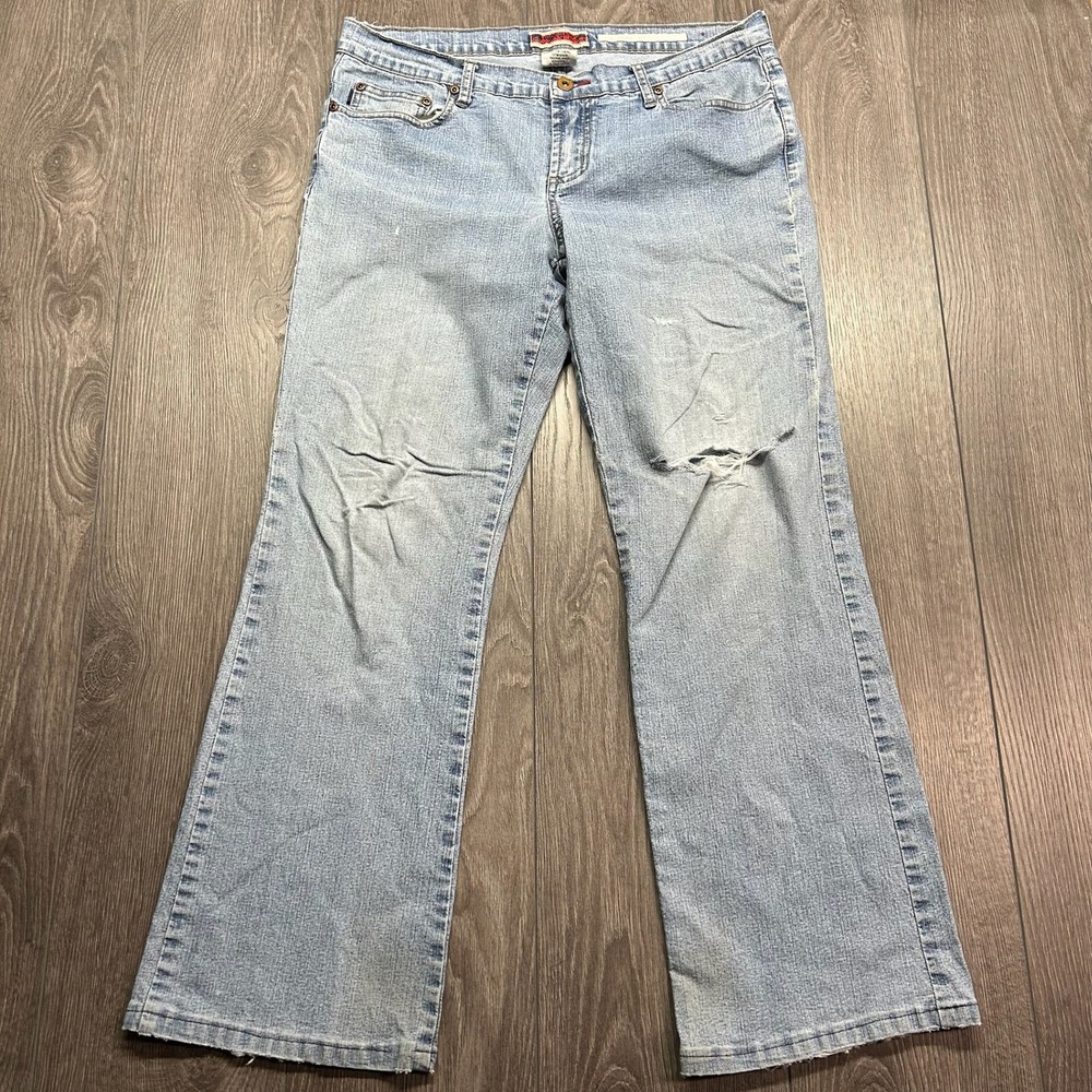 Z. Cavaricci Hipster Girl 32 Y2K Light Wash Distressed Flare Jeans Boot 13